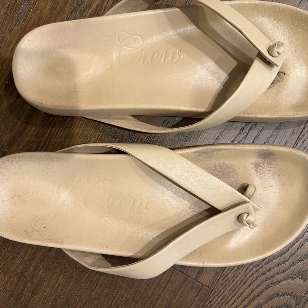 J. Crew Tan Minimalist Sandals